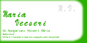 maria vecseri business card